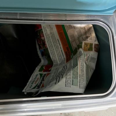 Garage 2 Bins of Fertilizer Uria and Milo Granite