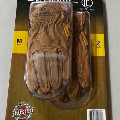 Garage 2 Pair Plainsman Size Medium Premium Leather Gloves