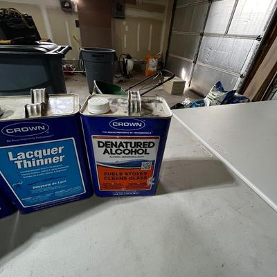 Garage: Chemical: Lacquer Thinner, Solvents etc. 3/4 Full 