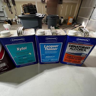 Garage: Chemical: Lacquer Thinner, Solvents etc. 3/4 Full 