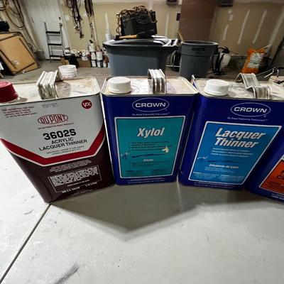 Garage: Chemical: Lacquer Thinner, Solvents etc. 3/4 Full 