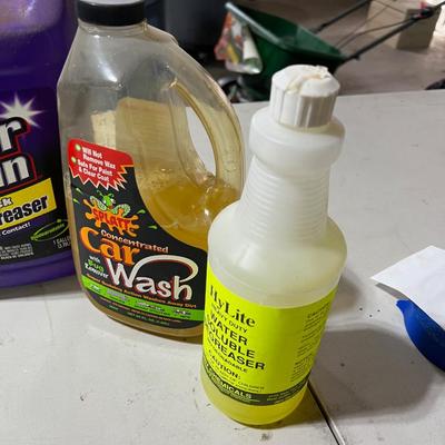 Garage: 6 Jugs of Cleaners and Degreasers