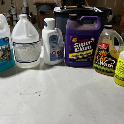 Garage: 6 Jugs of Cleaners and Degreasers