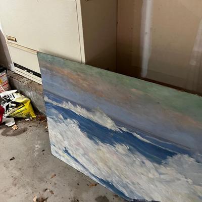 Garage LOVELY painting on Board of SEASCAPE