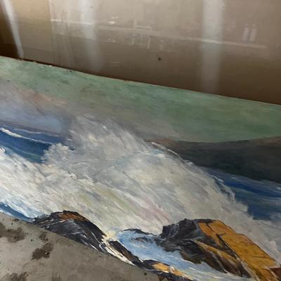 Garage LOVELY painting on Board of SEASCAPE