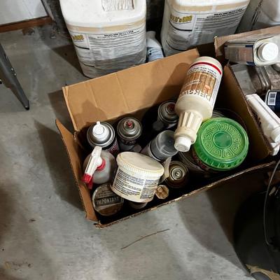Garage All the Garage Chemicals: Oil, Paint, Fertilizer, Solvents