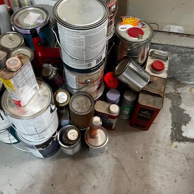 Garage All the Garage Chemicals: Oil, Paint, Fertilizer, Solvents