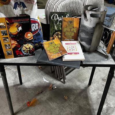 Garage Nice Dutch Oven Stand with Guard  and Detachable Legs, Charcoal, And Starter, AND COOKBOOKS FOR Dutchoven