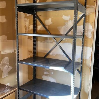 Basement Gray Metal Shelf