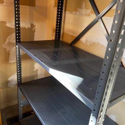 Basement Gray Metal Shelf
