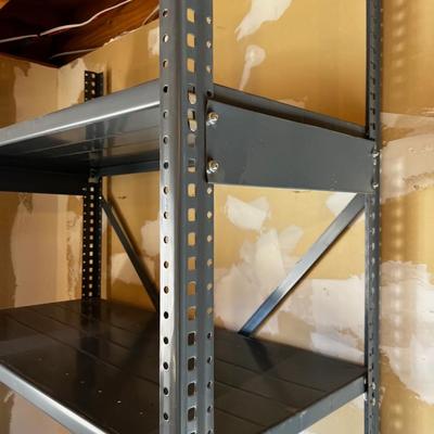 Basement Gray Metal Shelf
