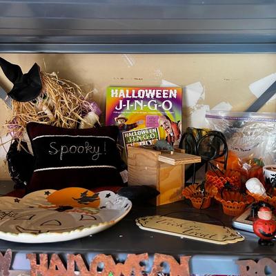 Stuff on the Shelf for Halloween (A) Top Shelf 