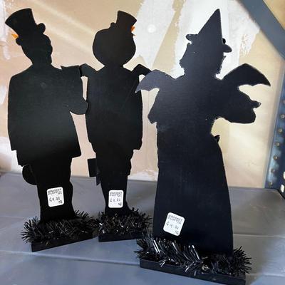 3 NICE Figurines: Witch, Pumpkin, Skelton Sparkly 