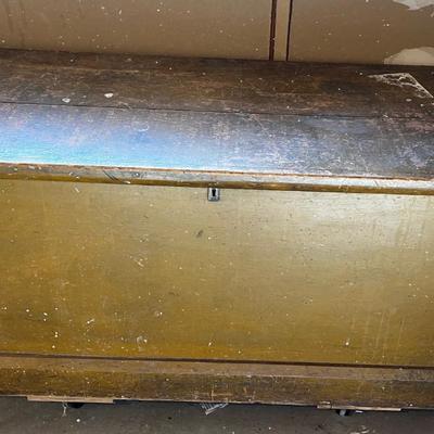 Antique TRUNK Mustard Color Paint
