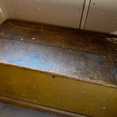 Antique TRUNK Mustard Color Paint