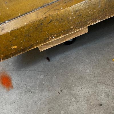 Antique TRUNK Mustard Color Paint