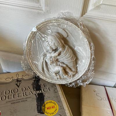 3 Plates: Madonna, Santa, and Holy Family, COA's Included. 