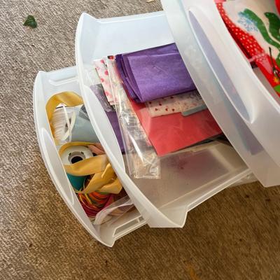 3 Drawer Cabinet full of Tissue, Ribbon and Bags