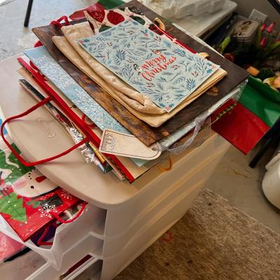 3 Drawer Cabinet full of Tissue, Ribbon and Bags