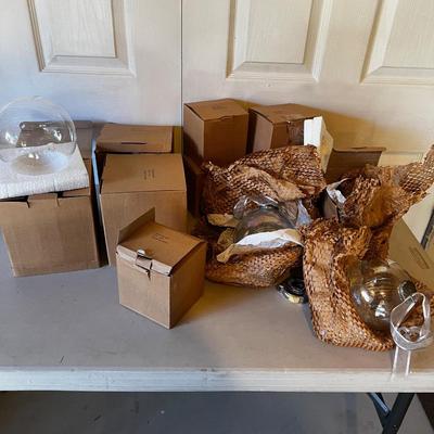 Clear Glass  Ball, Ornaments etc. 