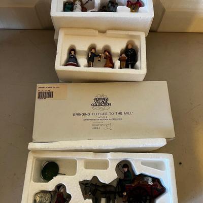 3 Sets of Heritage Village Collection Figurines and Accessories 