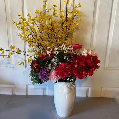 Spring Bunch in a White Vase. 