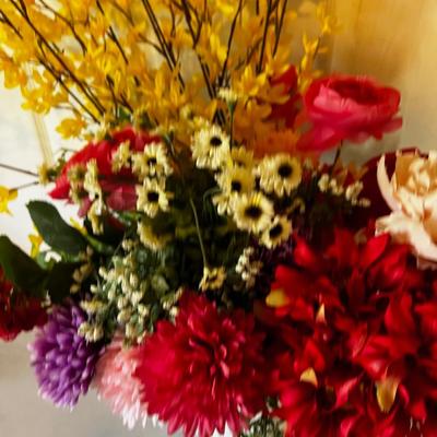 Spring Bunch in a White Vase. 