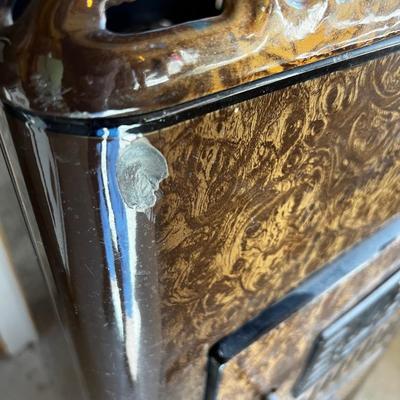 Brown Enamel Coal Burning STOVE 