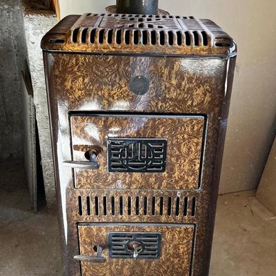 Brown Enamel Coal Burning STOVE 