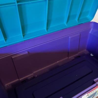 Rubber Maid Tote Locker Purple / Green 