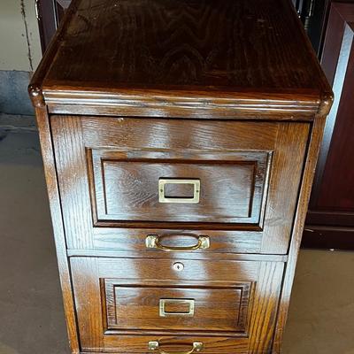 OAK 2 Drawer File Cabinet 