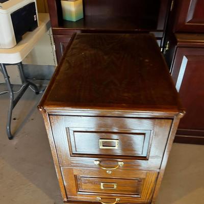 OAK 2 Drawer File Cabinet 