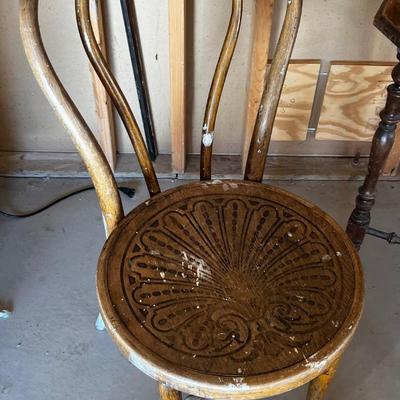 Antique Bent Wood Chair. 