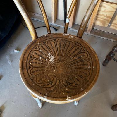 Antique Bent Wood Chair. 