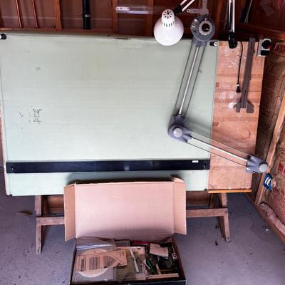 Vintage Complete Drafting Table. In the Basement, be prepared to bring up. There is a door to the outside. But YOU must carry across the...