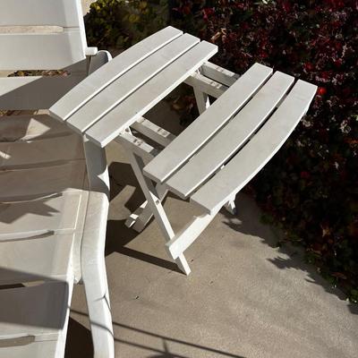Chase Lounge and Side Table WHITE 