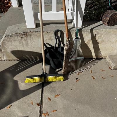 Broom, Dust Pan and Rake
