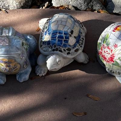3 Mosaic Frog, Turtle and Snail
