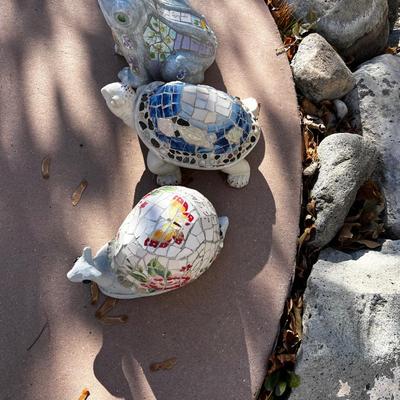 3 Mosaic Frog, Turtle and Snail