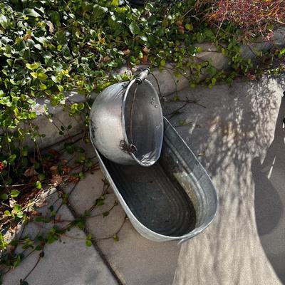 2 Galvanized Buckets. 