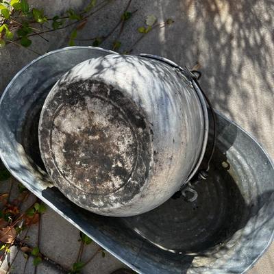 2 Galvanized Buckets. 