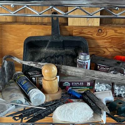 Shelf Full of Garden Related Items 