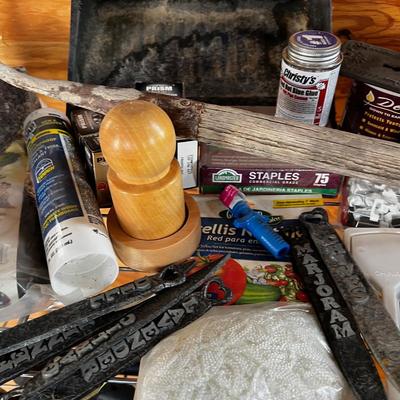 Shelf Full of Garden Related Items 