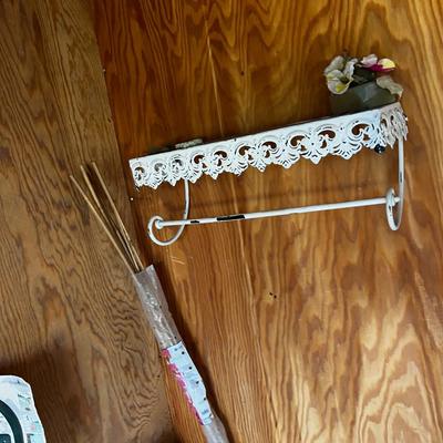 3 Wall Metal Wall Shelves and a Wall Plaque
