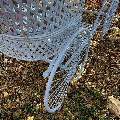 BLUE Carriage Bench METAL 