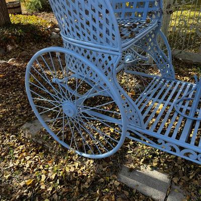 BLUE Carriage Bench METAL 