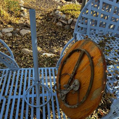 BLUE Carriage Bench METAL 
