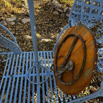 BLUE Carriage Bench METAL 