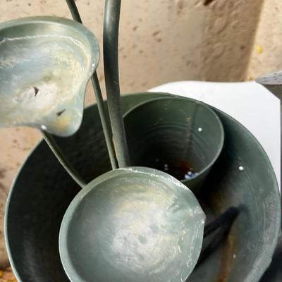 Little Tin Watering Can and Small Fountain. 