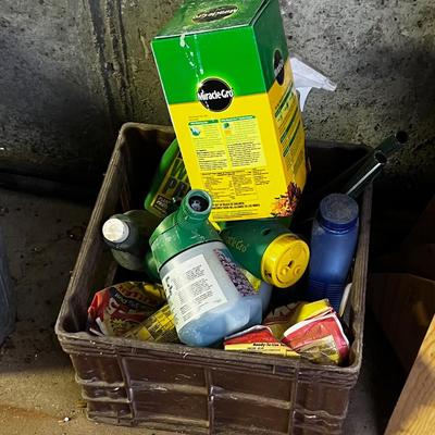 Milk Crate full of Miracle Grow
